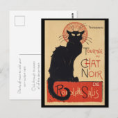 Tournee du Chat Noir  Zwart Cat Art Nouveau Briefkaart (Voorkant / Achterkant)