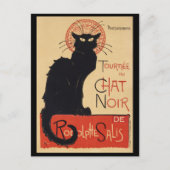 Tournee du Chat Noir  Zwart Cat Art Nouveau Briefkaart (Voorkant)