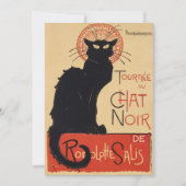 Tournee du Chat Noir  Zwart Cat Art Nouveau Kaart (Voorkant)