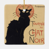 Tournee du Chat Noir  Zwart Cat Art Nouveau Keramisch Ornament (Achterkant)