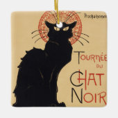 Tournee du Chat Noir  Zwart Cat Art Nouveau Keramisch Ornament (Voorkant)