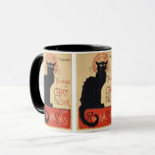 Tournee du Chat Noir Zwart Cat Art Nouveau Mok (Voorkant links)