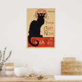 Tournee du Chat Noir Zwart Cat Art Nouveau Poster (Keuken)