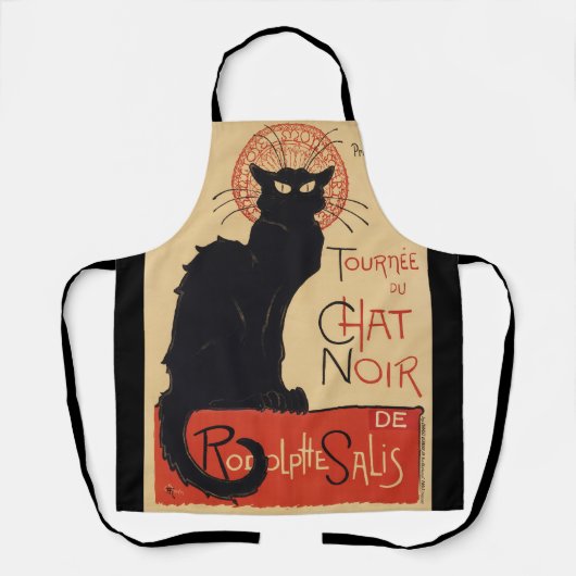 Tournee du Chat Noir  Zwart Cat Art Nouveau Schort (Voorkant)