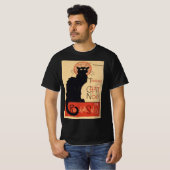 Tournee du Chat Noir  Zwart Cat Art Nouveau T-shirt (Voorkant volledig)