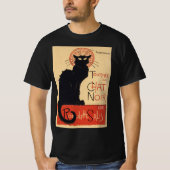 Tournee du Chat Noir  Zwart Cat Art Nouveau T-shirt (Voorkant)