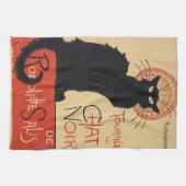 Tournee du Chat Noir Zwart Cat Art Nouveau Theedoek (Horizontaal)