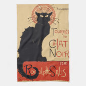 Tournee du Chat Noir Zwart Cat Art Nouveau Theedoek (Verticaal)