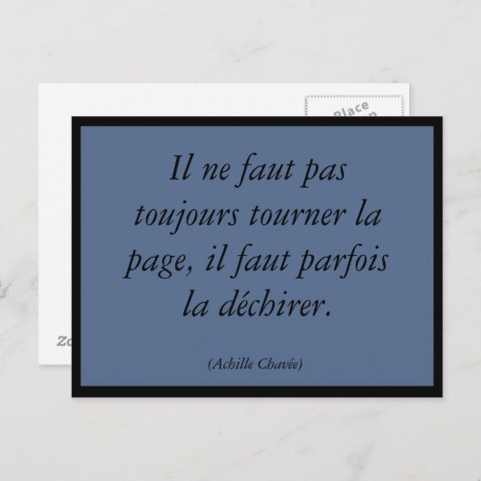 Tourner la page briefkaart (Voorkant / Achterkant)