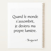 Tournesol lumineux pixelisé planner (Achterkant)