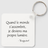 Tournesol lumineux sur fond vert sleutelhanger (Achterkant)