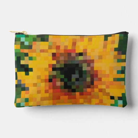 Tournesol Pixel Art Floral Lumineux Etui (Voorkant)