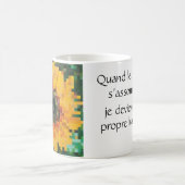 Tournesol Pixel Art Floral Lumineux Koffiemok (Center)