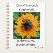 Tournesol pixelisé lumineux planner (Voorkant)