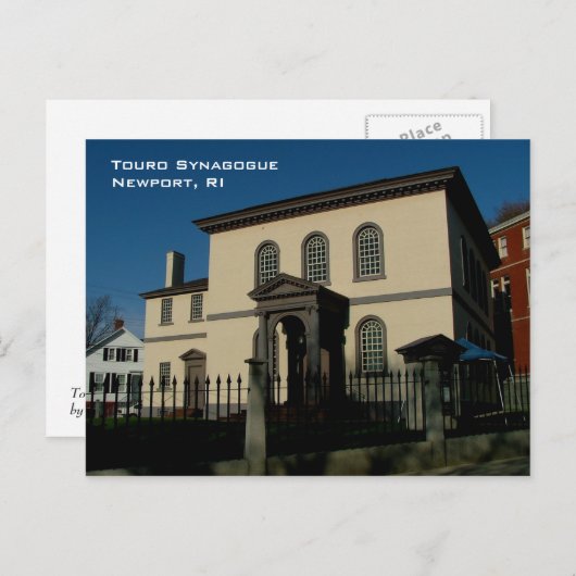 Touro Synagogue Briefkaart (Voorkant / Achterkant)