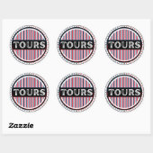 Tours City Pride Embleem – Franse identiteit Ronde Sticker (Vel)