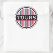 Tours City Pride Emblem – French Identity Ronde Sticker (Tas)
