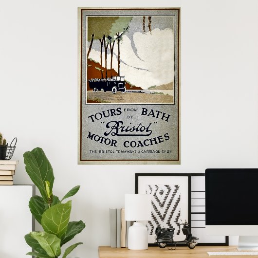Tours from Bath by Bristol Motor Coaches Poster (Thuiskantoor)