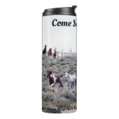 Tours of Sand Wash Basin wilde paarden Thermosbeker (Gedraaid links)