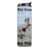 Tours of Sand Wash Basin wilde paarden Thermosbeker (Gedraaid links)