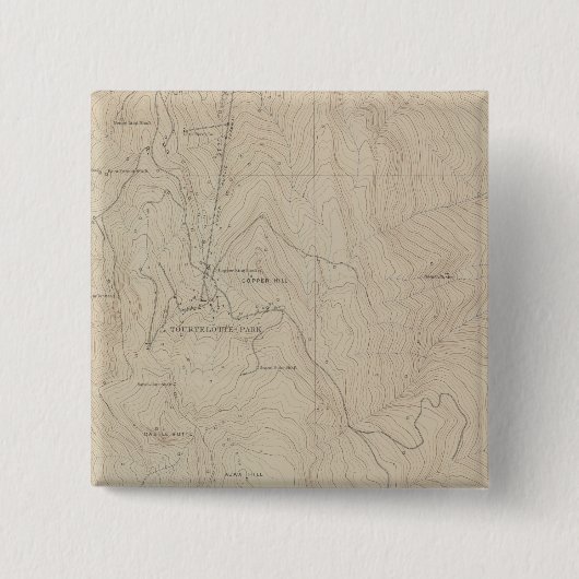 Tourtelotte Park Special Atlas Map Vierkante Button 5,1 Cm (Voorkant)