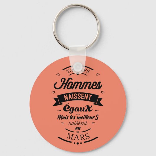 Tous les hommes naissent égaux - Mars Sleutelhanger (Voorkant)