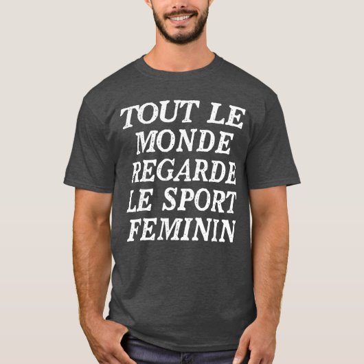 Tout Le Monde Regarde Le Sport Feminin retro T-shirt (Voorkant)