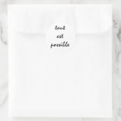 Tout Zo mogelijk Ronde Sticker (Tas)