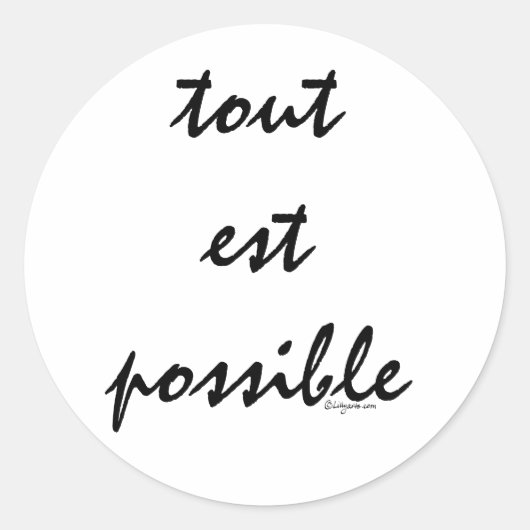 Tout Zo mogelijk Ronde Sticker (Voorkant)