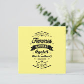 Toutes les femmes naissent égales - Mars Kaart (Staand voorkant)