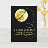 Touw de maan - Ik hou van je! Kaart (Gele Bloem)