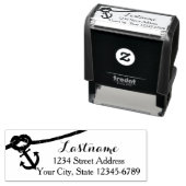 Touw en anker Nautisch adres Zelfinktende Stempel (In situ)