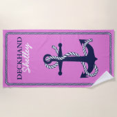 Touw en anker Navy Deckhand ID402 Strandlaken (Voorkant)