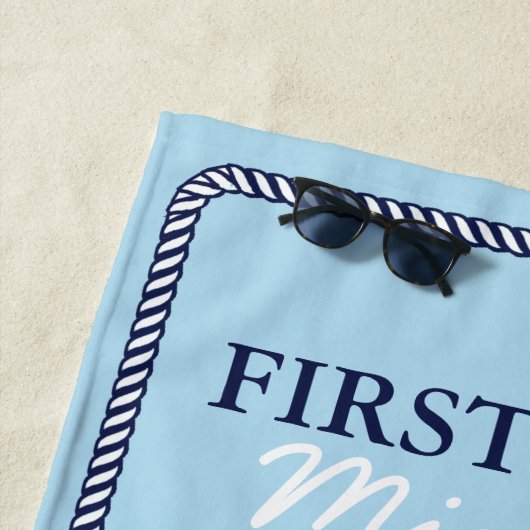 Touw en anker Navy First Mate ID402 Strandlaken (In situ)