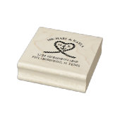 Touw Hart Anker Monogram Bruiloft Retouradres Rubberstempel (Stempel)