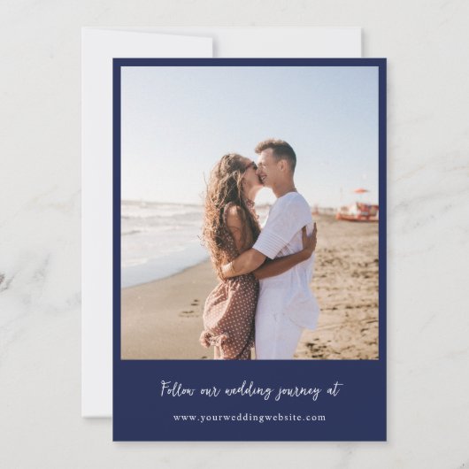 Touw hart de knoop nautisch save the date (Achterkant)