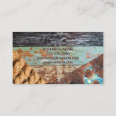 Touw | Hout | Roestig Metaal Visitekaartje (Achterkant)