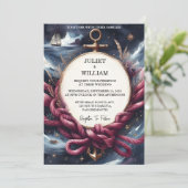 Touw Knoop Bootschip Marine Blauw Nautische Bruilo Kaart (Staand voorkant)