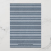 Touw Knoop Huwelijksuitnodiging - Blauw Grijs Folie Uitnodiging (Achterkant)