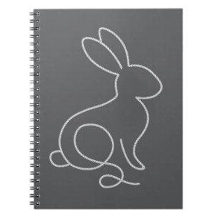 Touw Konijn Minimalistisch Modern Design Notitieboek