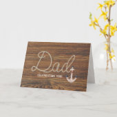 Touw Papa ontwerp op teak Kaart (Gele Bloem)