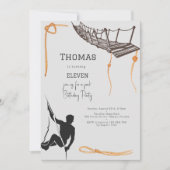 Touw park avontuur kinderen verjaardag kaart (Voorkant)