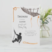 Touw park avontuur kinderen verjaardag kaart (Staand voorkant)