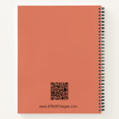 Touw Springen Oranje Zwart Spreuk Fitness Workout Notitieboek (Achterkant)