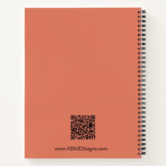 Touw Springen Oranje Zwart Spreuk Fitness Workout Notitieboek (Achterkant)