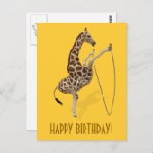 Touw Springende Giraffe Briefkaart (Voorkant / Achterkant)