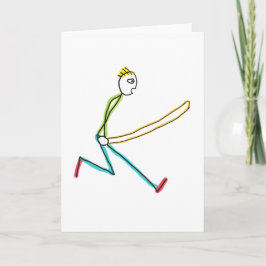 Touw Springende Stickman Kaart