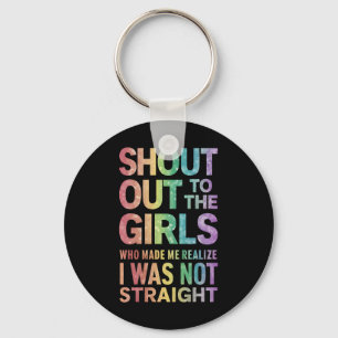 Touw Uit Naar De Meisjes Gay Pride Regenboog Vlag Sleutelhanger