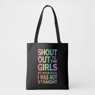 Touw Uit Naar De Meisjes Gay Pride Regenboog Vlag Tote Bag