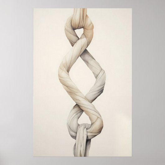 Touw Van 3 Strengen Kunst Christelijke Trouwprent Poster (Voorkant)